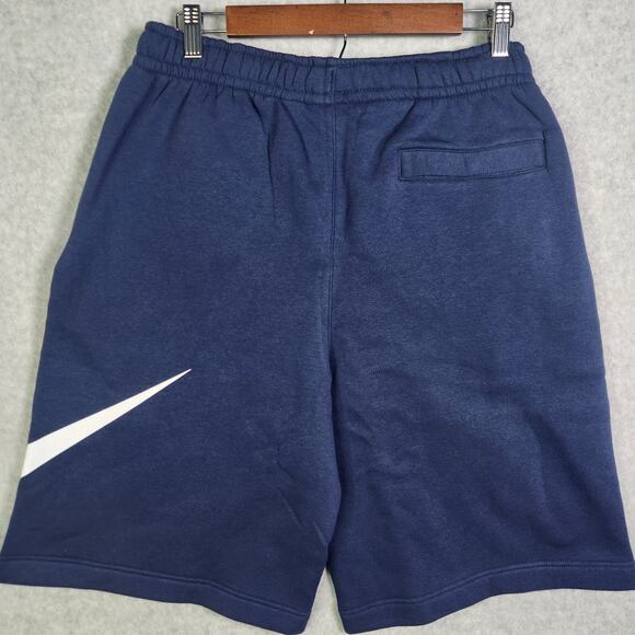 NEW Nike Club Graphic Lounge Shorts Sweats M Tall Navy Blue Big Swoosh Men's NWT - Picture 6 of 14